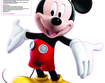 Mickey Wall Decal, Mickey Mouse Decal, Vinyl Wall Decal, Home Decor, Vinyl Graphics, Infinite Graphics, Removable Wall Art, Children's Room