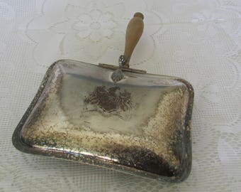 Vintage Sheffield EPC 269 Silverplate Silent Butler Crumb Catcher