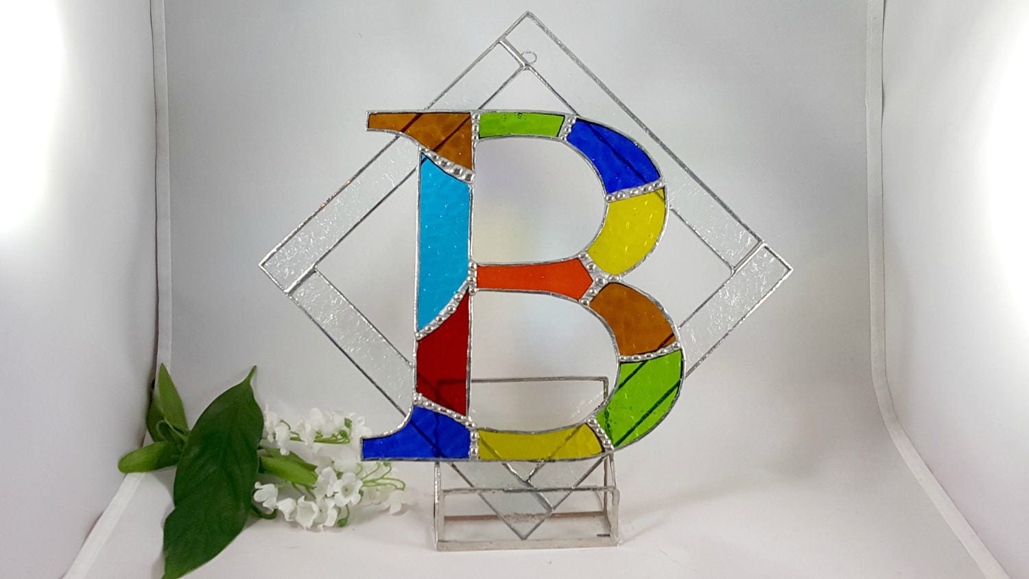 Stained Glass Initial Letter B