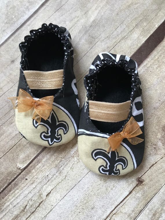 New Orleans Saints Baby Maryjane Booties