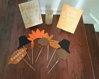 Thanksgiving photo booth props - 10 props
