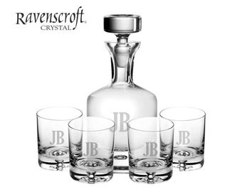 Custom Engraved Taylor Whiskey Decanter Set - Groomsmen Gifts