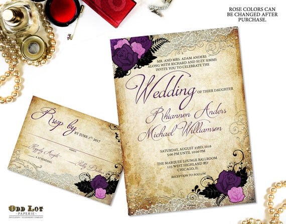 gothic-wedding-invitations-rose-and-vintage-lace-offbeat-wedding-invite