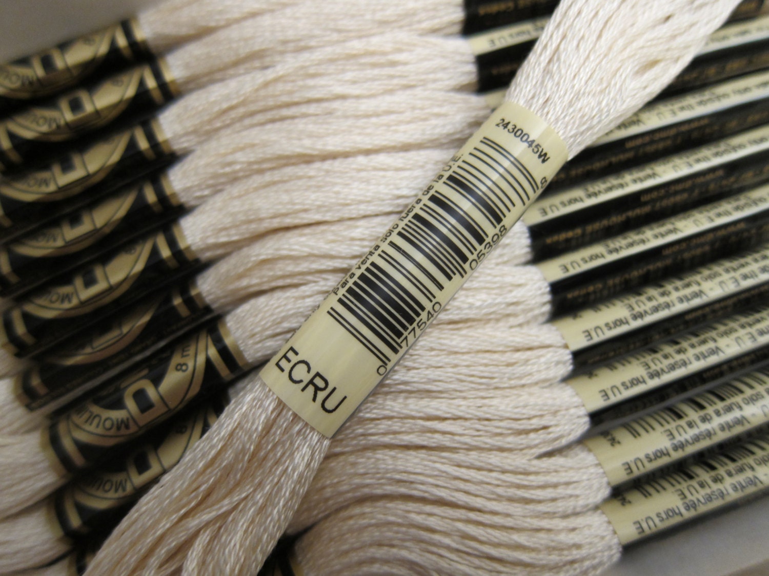 Color ECRU DMC Cotton Embroidery Floss 8m by CherryBlossomSurplus