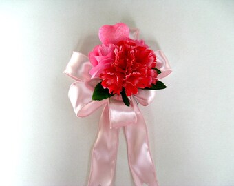 Large Mother's day bow, Gift wrap bow, Pink Mother's Day gift wrap bow, Valentine holiday gift bow, Valentine holiday decoration (V74)