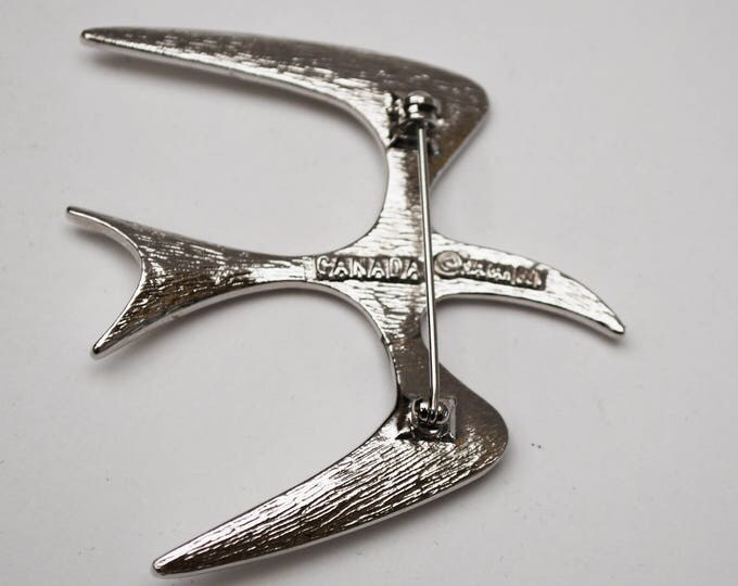 Silver Bird Brooch - Signed Sarah Coventry - Mr Sea Gull - Modern