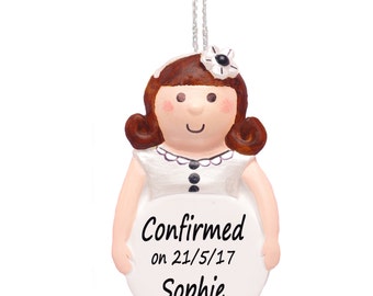 Personalised Confirmation Gift for Girls, Keepsake Ornament by Truly for You