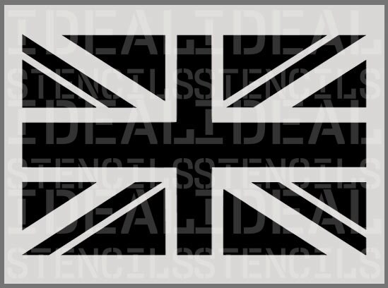 Union Jack Flag wall stencil British flag decorative wall