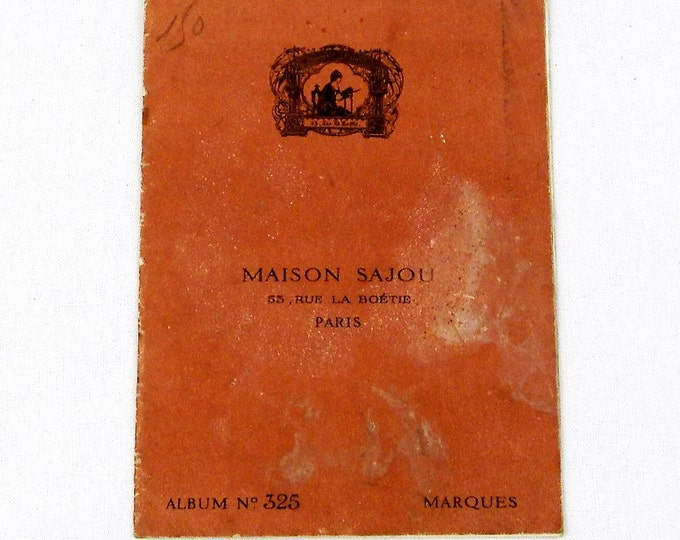 Antique French Alphabet Sajou Cross Stich Embroidery Pattern Pamphlet / Booklet, French Vintage Decor, Craft Supplies, Sewing, Couture Craft
