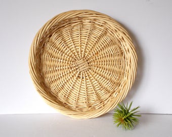 Large Serving Tray,Wicker Serving Tray Rattan Serving Tray Outdoor Serving Outdoor Entertaining Out side Entertaining Large Round Tray