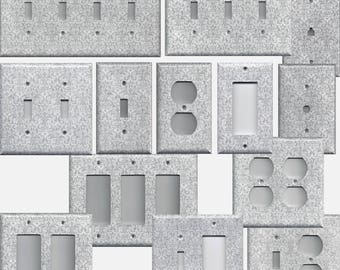 Silver/Grey/Gray Damask Light Switch Covers and Wall Outlet Covers Chic Home Decor Accents Light Switchplates