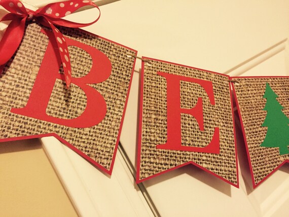 BE MERRY Christmas Holiday Banner