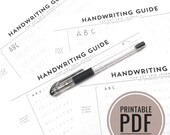 Handwriting Guide for Journals and Planners / Dot Grids PDF - 3 Uppercase, 1 Lowercase, 1 Practice Dot Grid sized for 5mm grids - Lettering