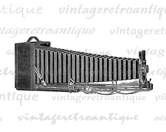 Printable Digital Antique Camera Download Old Fashioned Image Graphic Vintage Clip Art Jpg Png Eps 18x18 HQ 300dpi No.1531