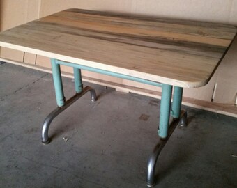 Mid Century Inustrial Modern Childs Desk Coffee Table End Table Bedside Table