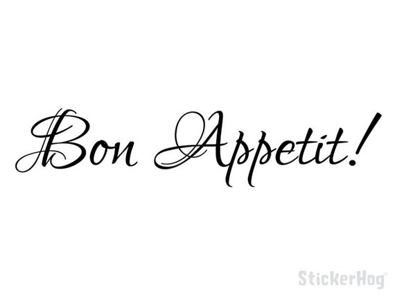 Bon Appetit Kitchen Vinyl Wall Decal 1 Graphics Home Decor