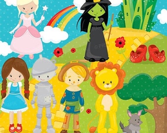 80% OFF SALE Wizard of Oz clipart commercial use, Oz, dorothy vector graphics, digital clip art, digital images - CL740
