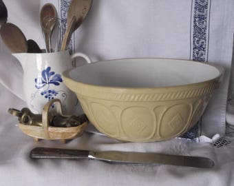 Large Vintage T G Green Cane Mixing Bowl, Vintage Mixing Bowl , Vintage Cane Mixing Bowl , Vintage Dough Bowl