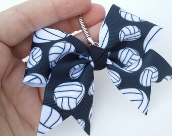 Mini bow volleyball keychain, volleyball purse charm, mini cheer bow keychain, volleyball gift, key ring, sports gift, volleyball mom