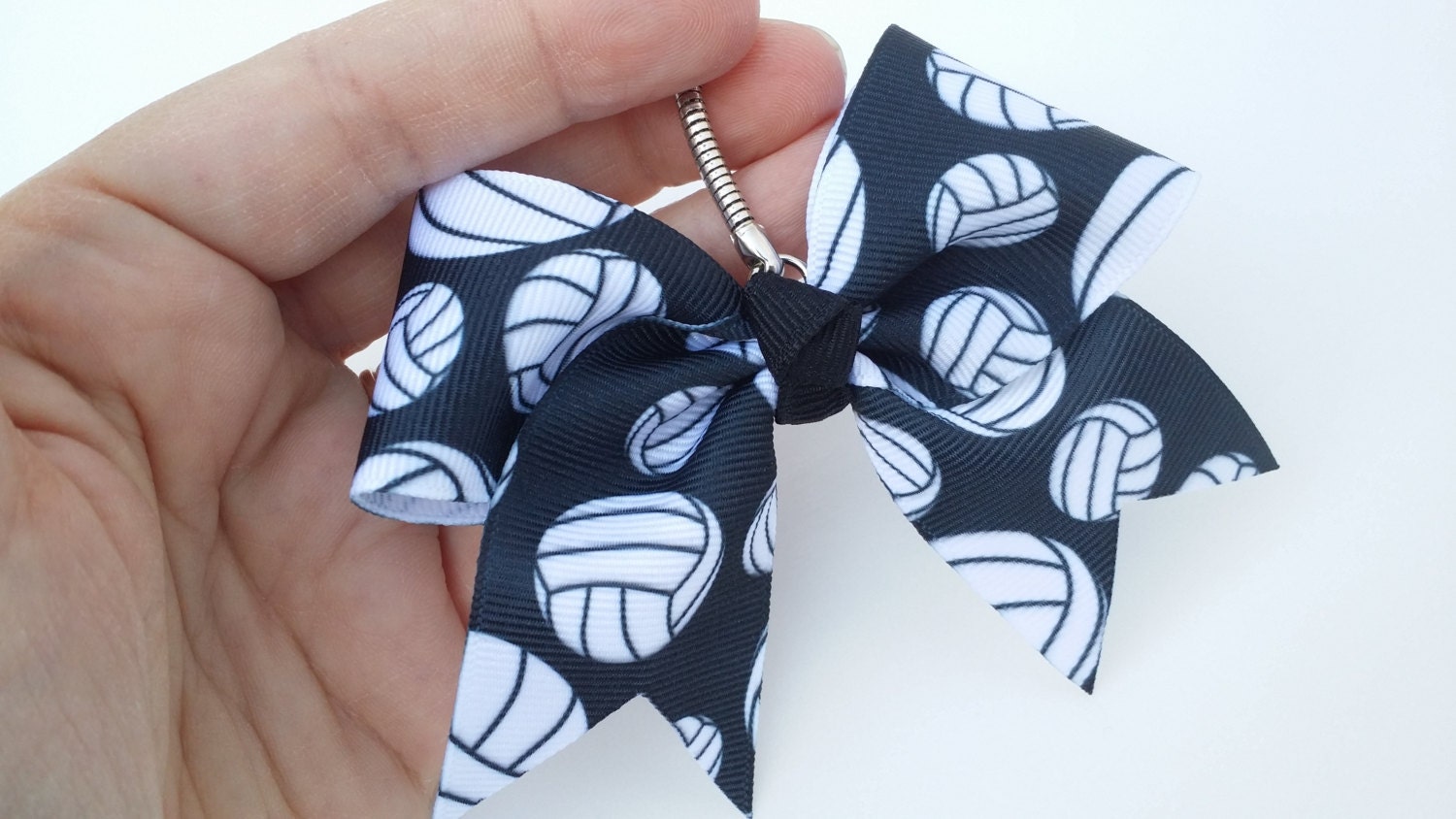 Mini bow volleyball keychain volleyball purse charm mini