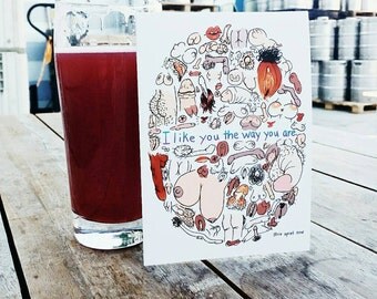 I Like You The Way You Are Greeting Card