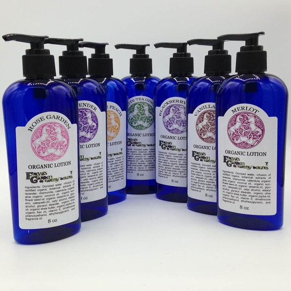 Organic Lotion Vegan Lotion Scented Lotion Body Lotion