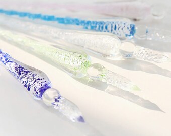 Cute Glass Dip Pen Retro Handmade Glass Signature Pen Elegant Crystal Dip Sign-Part II