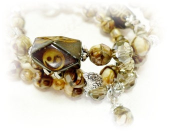 Bracelet, Czech glass beads