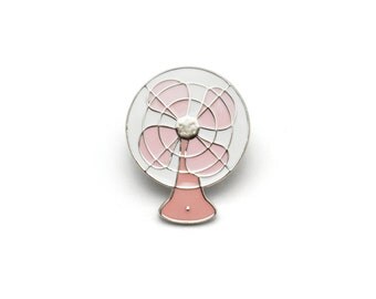 Vintage Electric Fan Enamel Pin (Rose)