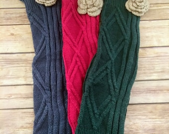 Lace leg warmers, Boot Warmer With Lace And Crochet Rose