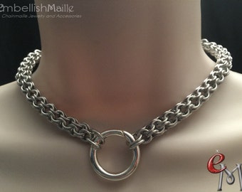 BDSM / Gorean Slave Collar, Submissive Collar, 24/7 Everyday Wear Collar, Discrete Sub Collar, BDSM Collar, Slave Collar, Inverted Round
