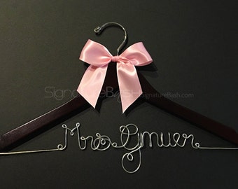 Sale Today Only!! Bridal Hanger with Ribbon / Wedding Hangers BLOW-OUT / Custom Bridal Hangers / Personalized Wedding Hangers