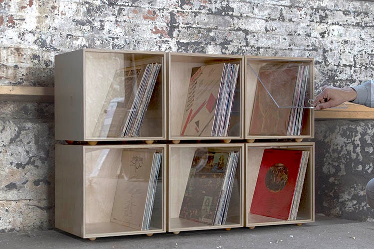 Stackable Storage Cube Clear Vinyl LP Record Storage