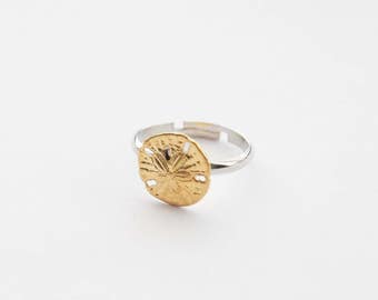Sand Dollar Ring, Sand Dollar Jewelry, Beach Jewelry, Shell Ring, Sea shell ring, Nautical Jewelry, Beach Ring, Mermaid Ring, Gifts under 20