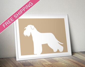 Standard Schnauzer Print (natural) - Standard Schnauzer Silhouette