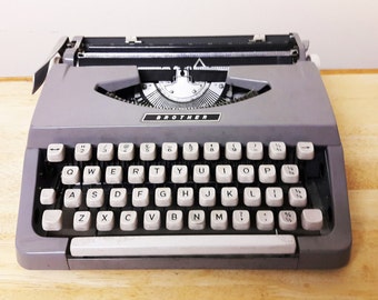 Lovely Vintage Brother Portable Typewriter - 1970s