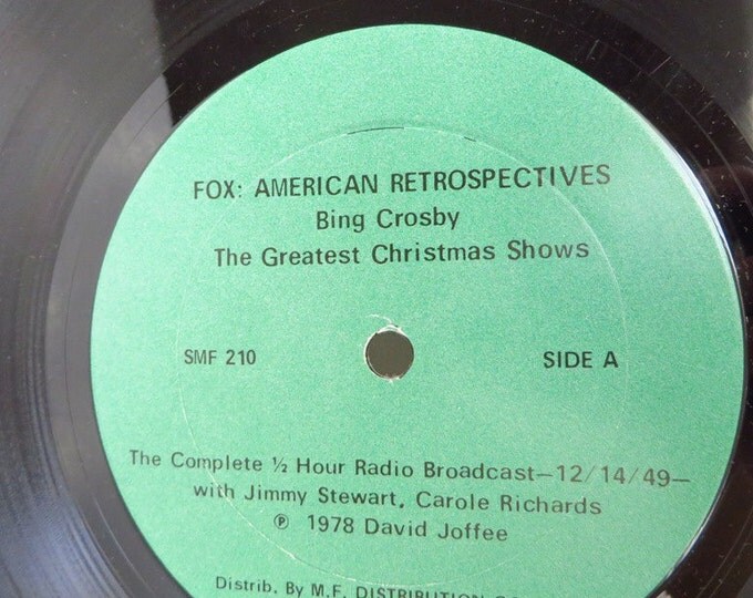 Bing Crosby Vintage Vinyl LP, The Greatest Christmas Shows, Radio Broadcast of 1949, 1951