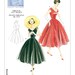 V1172, Vogue, Misses,' V-Neck, Gown, Underskirt, Wedding Gown, Formal Gown Reproduction Pattern Circa 1957 50's style dress vintage dress