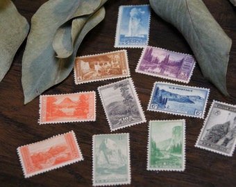 Vintage 1934 National Park Postage Stamp Set