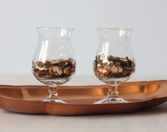 Vintage Tulip Shape Cocktail Glasses, Cordial Glasses, Small Cocktail Glasses, Vintage Barware, Set of Glasses, Liqueur Glasses, Aperitif