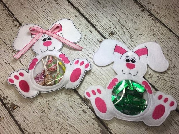 Download 100% ITH Bunny Candy Holder Easter In the Hoop 5 x 7