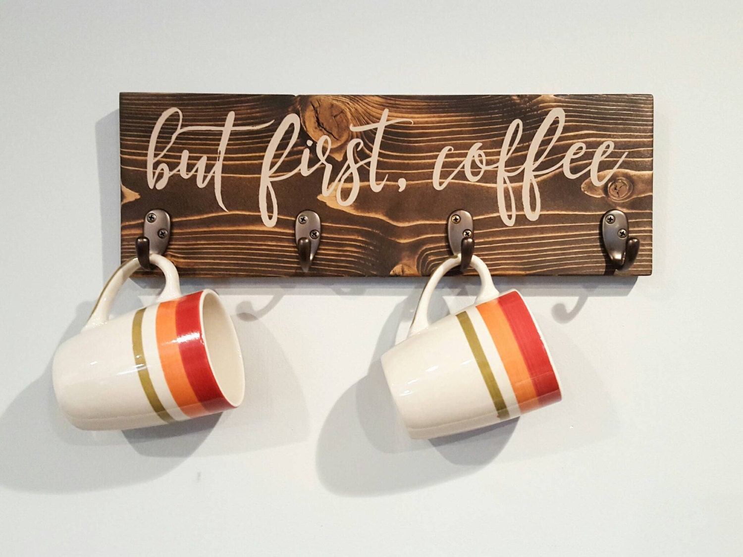But first coffee wooden coffee cup holder. Mocha or white