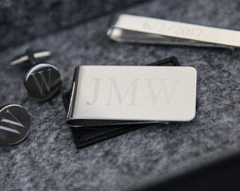 Money Clips For Men, Monogrammed Money Clip, Unique Groom Gift, Personalized Groomsmen Gift, Money Clip With Monogram