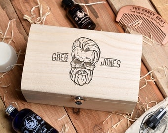 Original Monkey's Personalised Beard Grooming Gift Set. Beard Oil Gift Set, Beard Fragrance, Beard Comb,Beard Soap, Beard Shampoo.