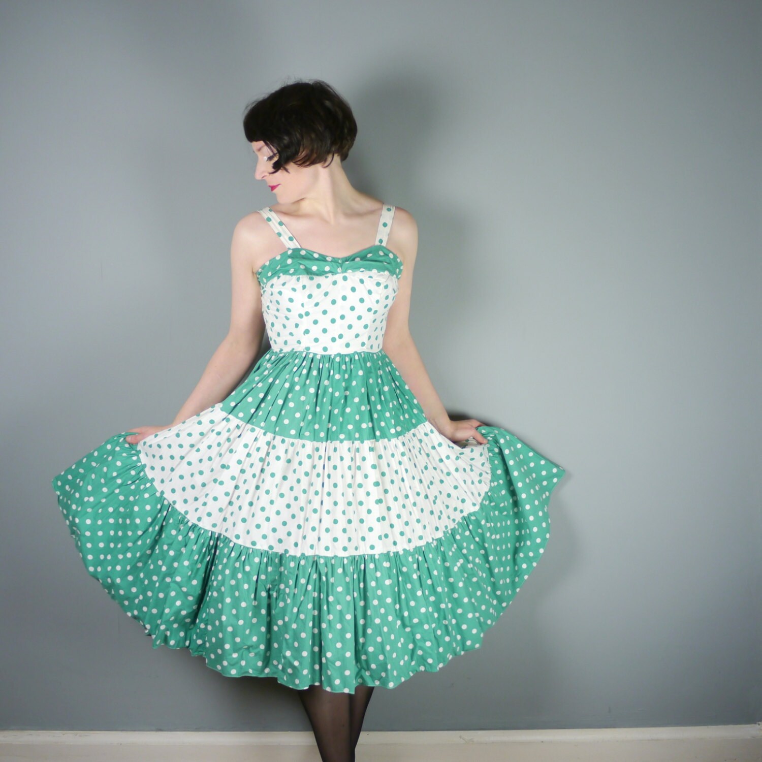 white spotty dresses