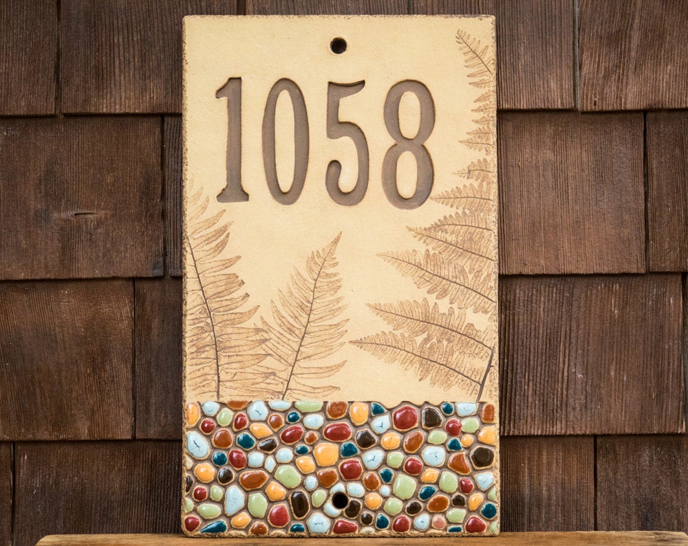 Ceramic Address House Number Sign for Outdoor Use