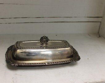 C. 1930's Silver Plate Butter Dish