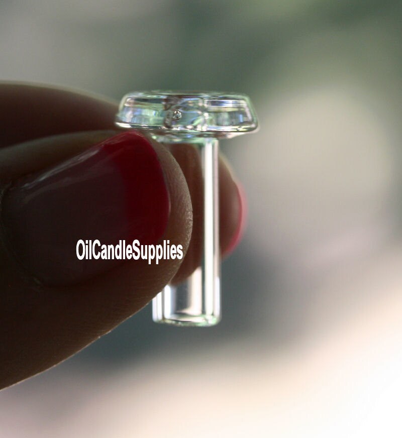 50 Glass Wick Holders for Oil Candle .75 Length with