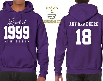 1999 Limited Edition B-day Hoodie 18th Birthday Gift Cool swag mens womens ladies hoodie hooded sweatshirt sweater Unisex