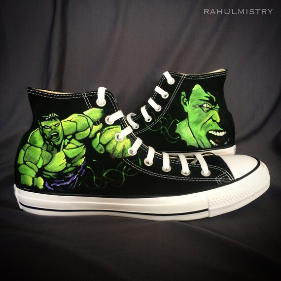 New Marvel Hulk Avengers Converse Shoes by PaintYourChucks